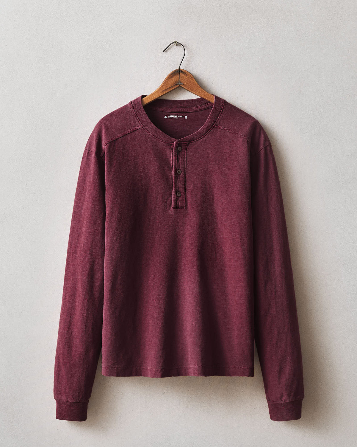 Men's Premium Slub Henley Long Sleeve