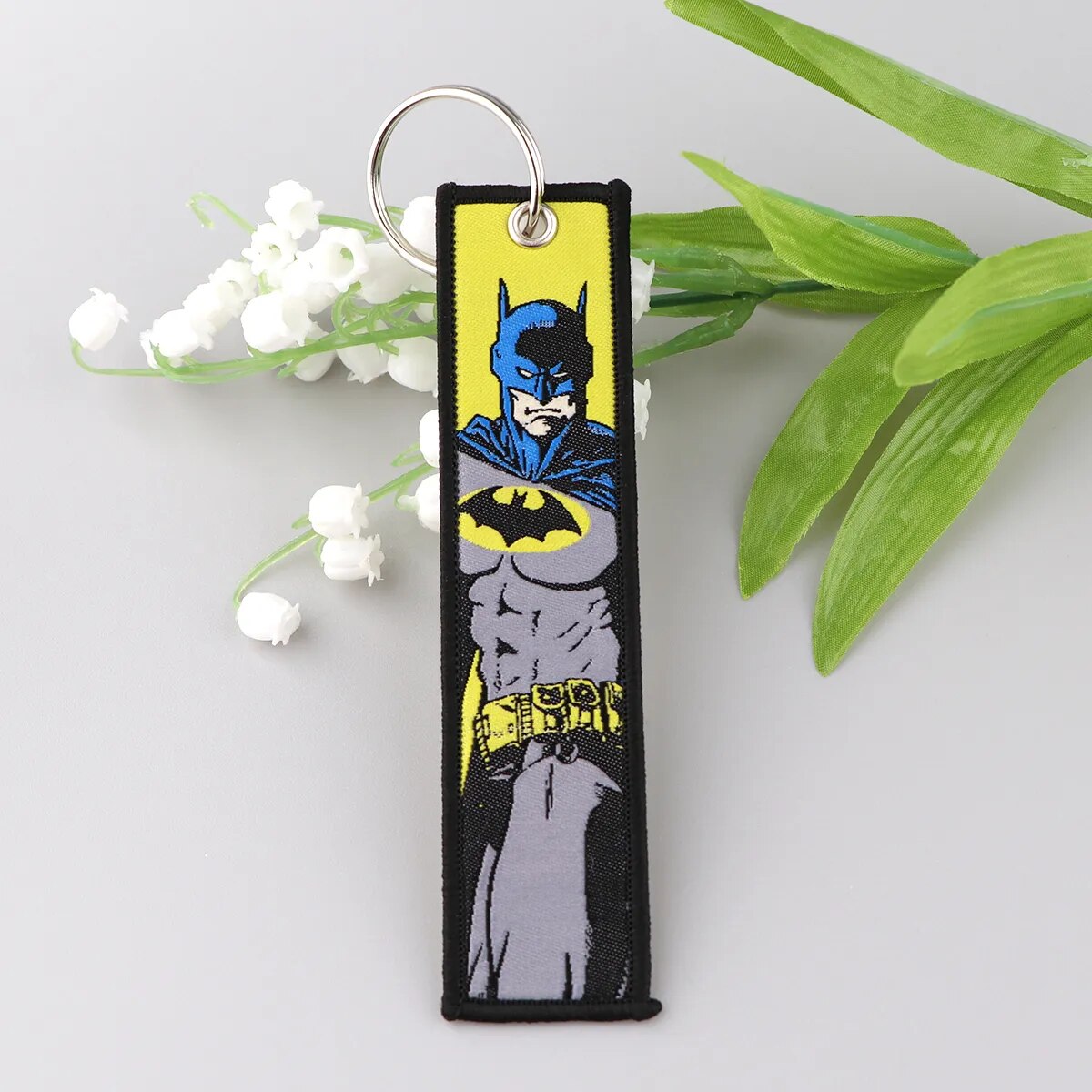 Superhero 'Batman' Embroidered Keychain