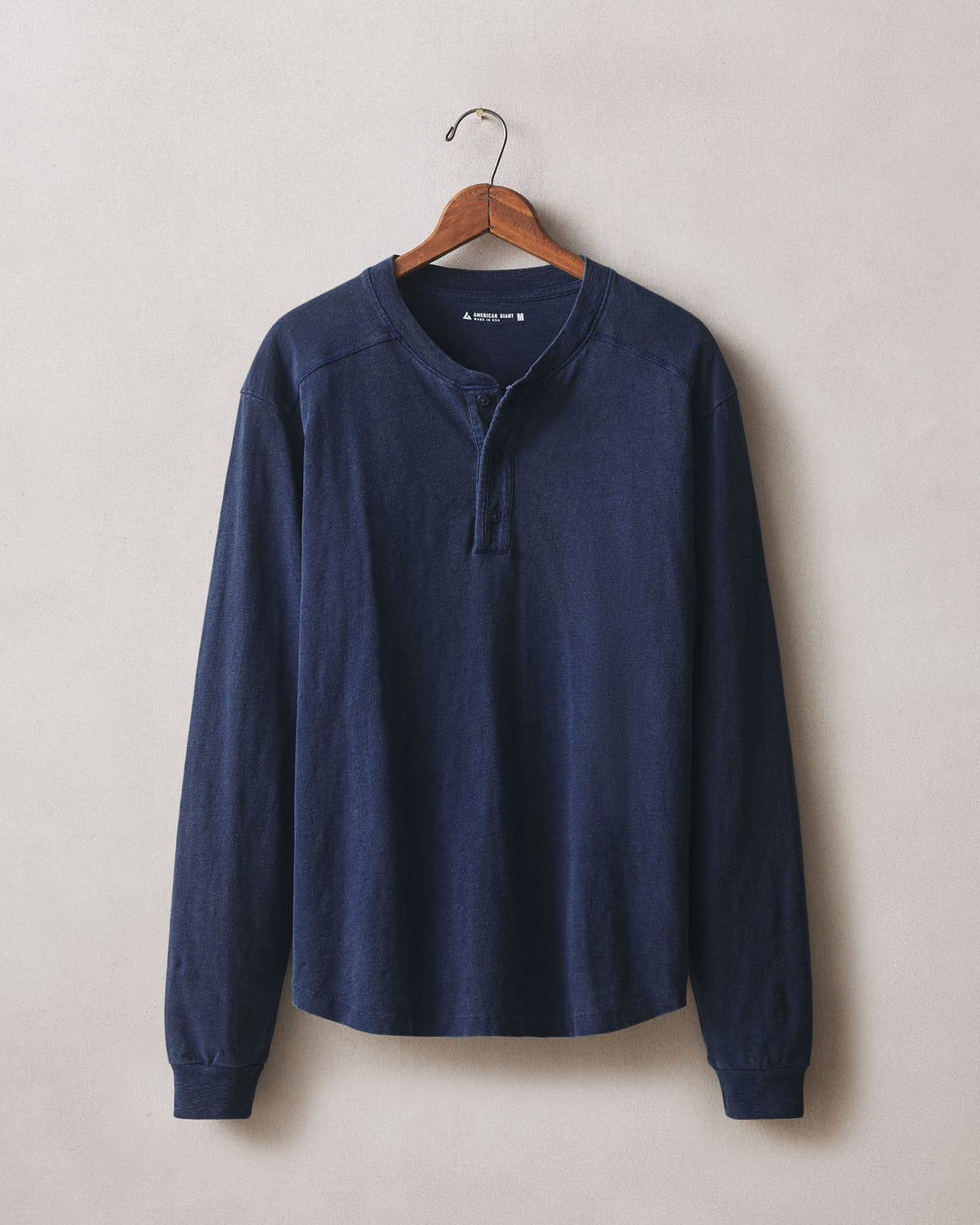 Men's Premium Slub Henley Long Sleeve