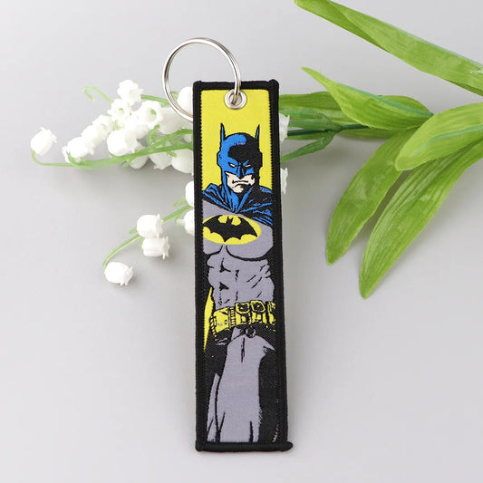 Superhero 'Batman' Embroidered Keychain
