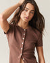 Women's Rib Cardigan Tee