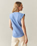 Women's Premium Slub Cap Sleeve V-Neck