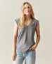 Women's Premium Slub Cap Sleeve V-Neck