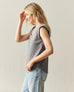 Women's Premium Slub Cap Sleeve V-Neck
